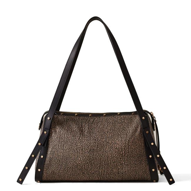 Borbonese Bauletto Metropole Medium OP Naturale Nero - 3