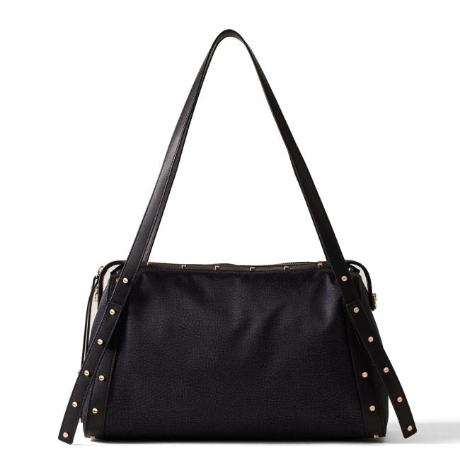 Borbonese Bauletto Metropole Medium Dark Black - 1