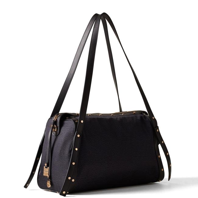 Borbonese Bauletto Metropole Medium Dark Black - 2