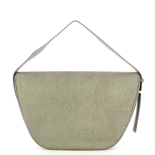 Borbonese Borsa a spalla Hobo M Clay Grey - 3