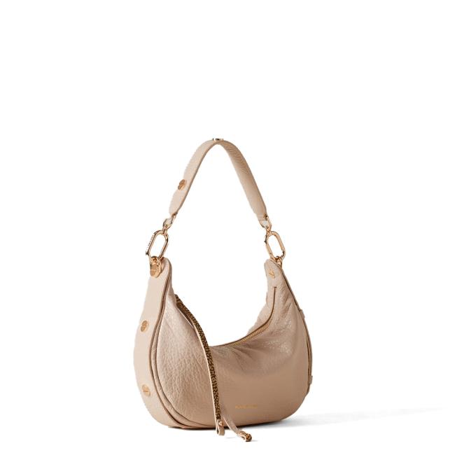 Borbonese Hobo Bag Oyster Petite in pelle Porridge - 2