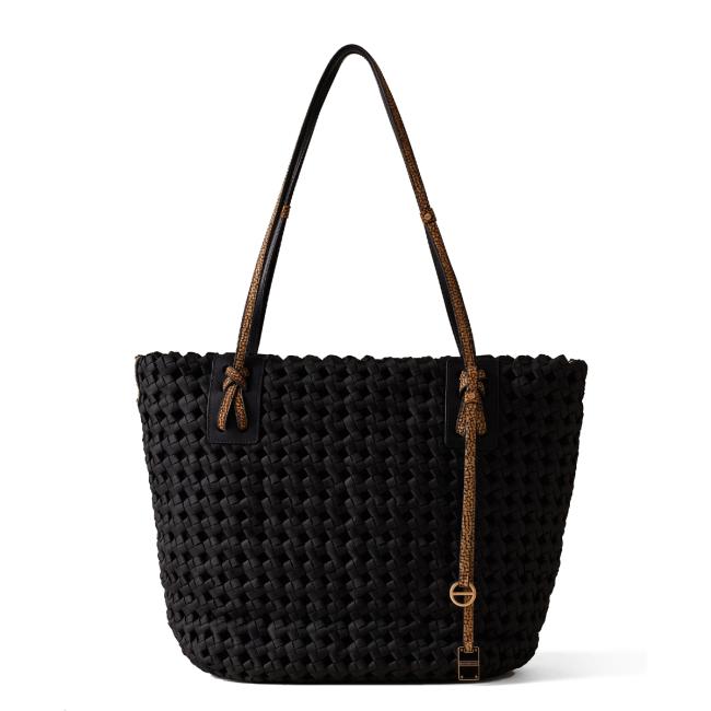Borbonese Shopping Bag La Nido Large Nero OP Naturale - 1