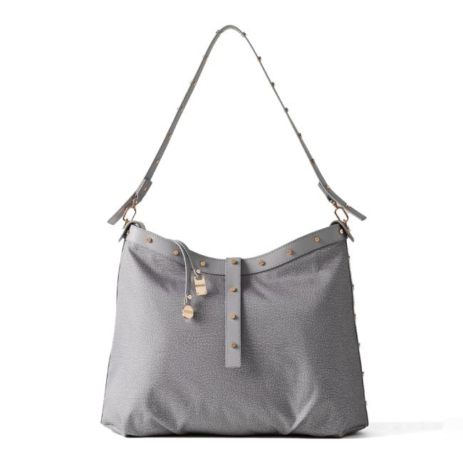 Borbonese Borsa a spalla Hobo Medium Cloud - 1