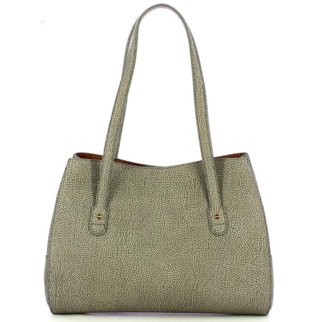 Borbonese Borsa a spalla Large Clay Grey - 3