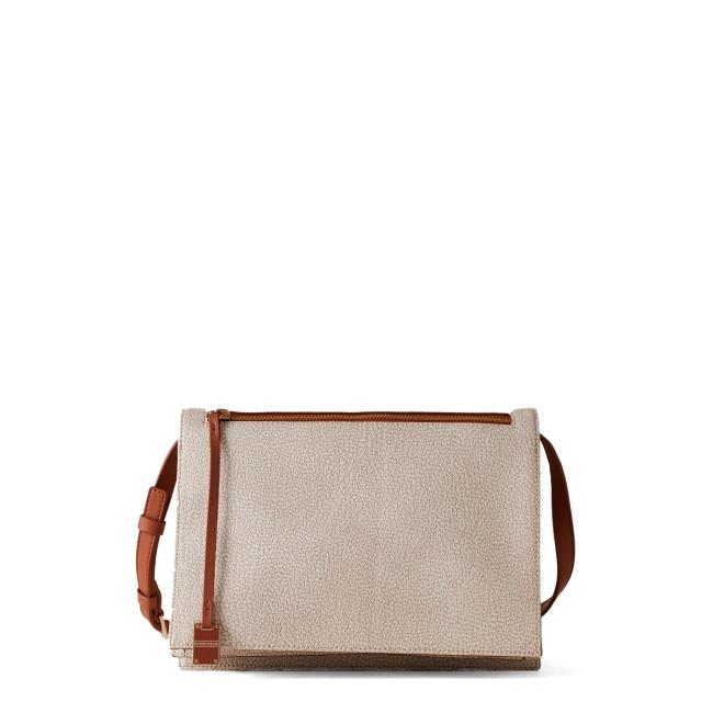 Borbonese Tracolla Livre Small Sabbia Terracotta - 1