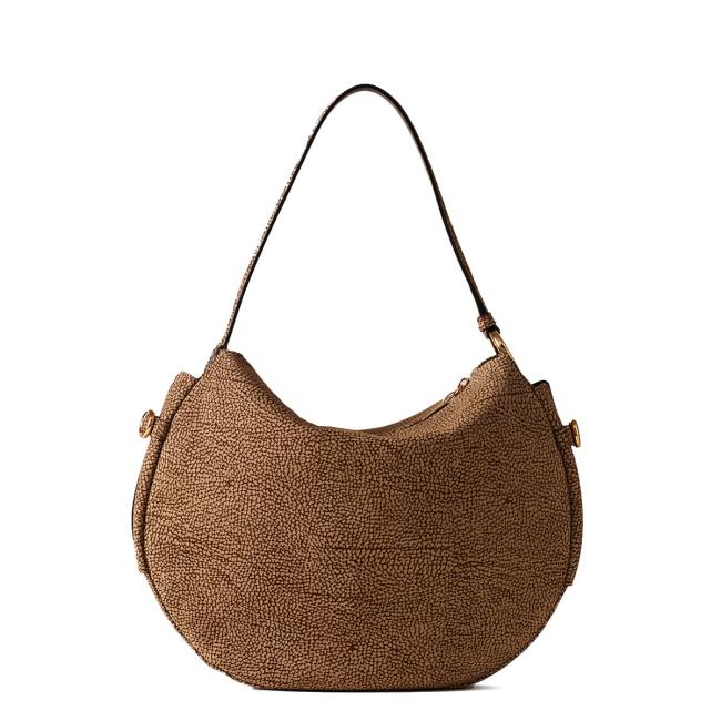 Borbonese Hobo Bag Bridle Medium OP Naturale - 3
