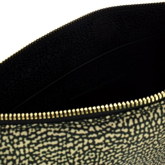 Borbonese Borsa a spalla Cahier Medium OP Naturale Nero - 5