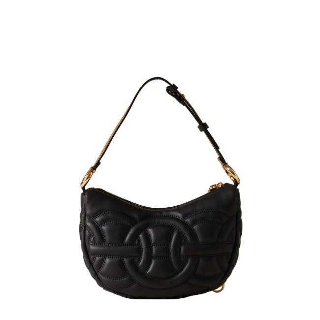 Borbonese Rondo' Borsa Hobo Small Nero OP Naturale - 3