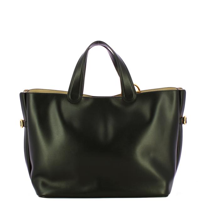 Borbonese Borsa a mano Bridle Medium Nero OP Naturale - 3