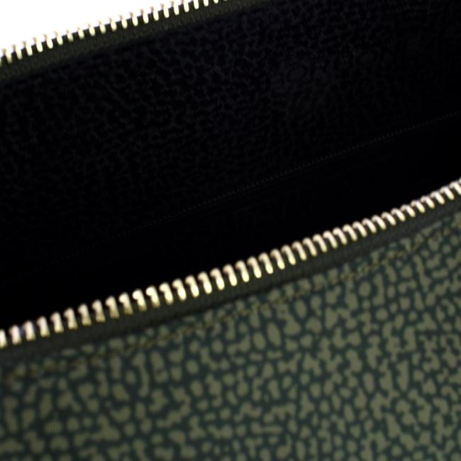 Borbonese Borsa Luna Bag Medium con taschino in Nylon Riciclato Alloro - 4