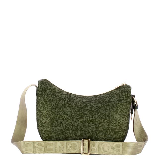 Borbonese Borsa Luna Bag Small con taschino in Nylon Riciclato Alloro - 3