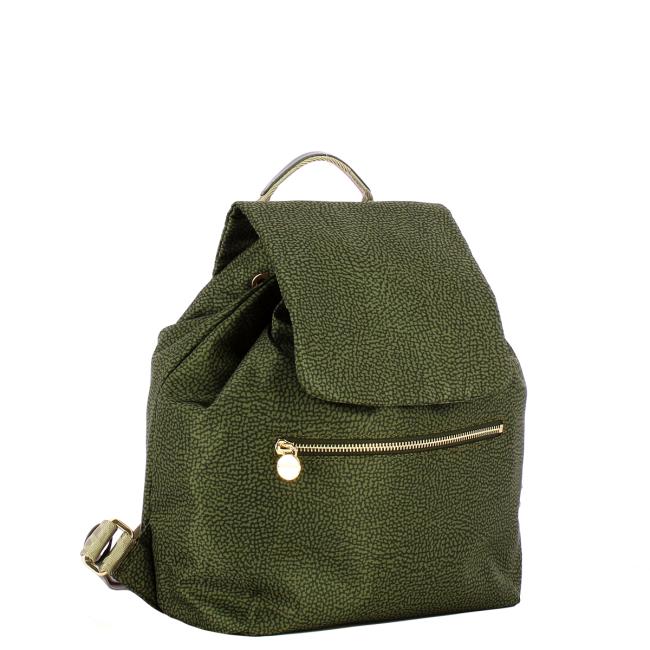 Borbonese Zaino Medium in Nylon Riciclato Alloro - 2