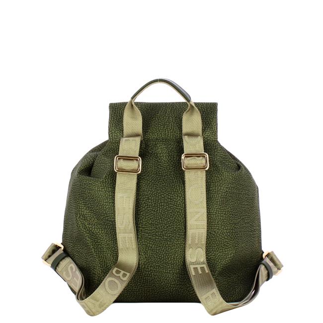 Borbonese Zaino Medium in Nylon Riciclato Alloro - 3