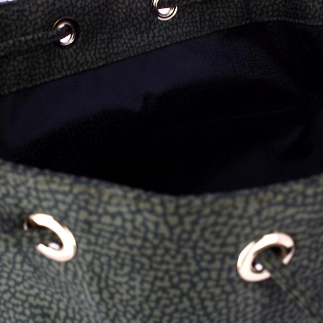 Borbonese Zaino Medium in Nylon Riciclato Alloro - 4