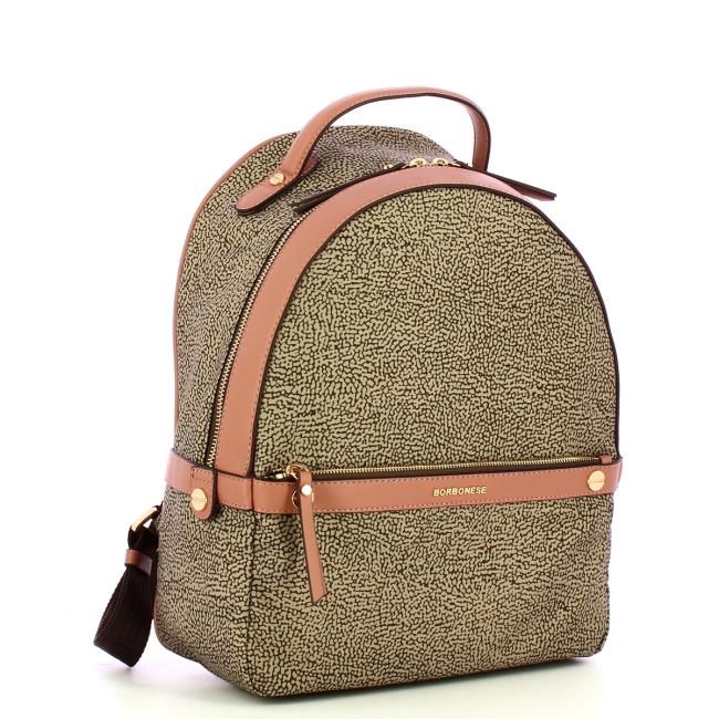 Borbonese Zaino Medium OP Naturale Cipria - 2