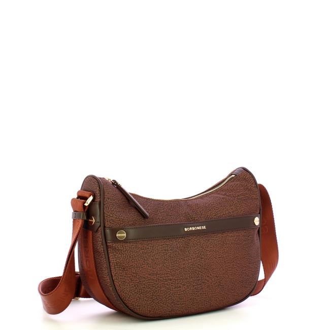 Borbonese Tracolla Luna Bag Small Terracotta - 2