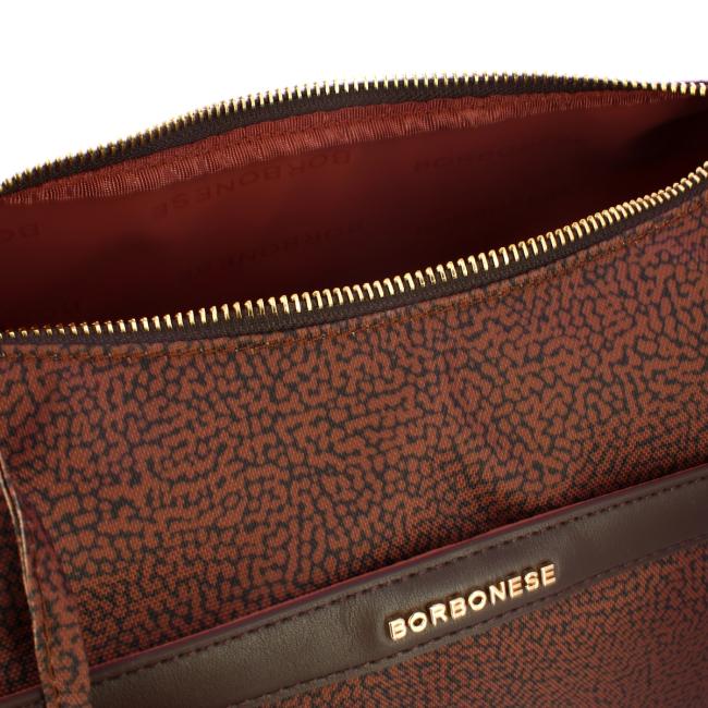 Borbonese Tracolla Luna Bag Small Terracotta - 5