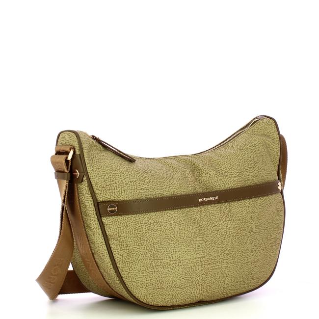 Borbonese Tracolla Luna Bag Medium Verde Olio - 2