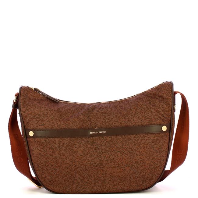 Borbonese Tracolla Luna Bag Medium Terracotta - 1