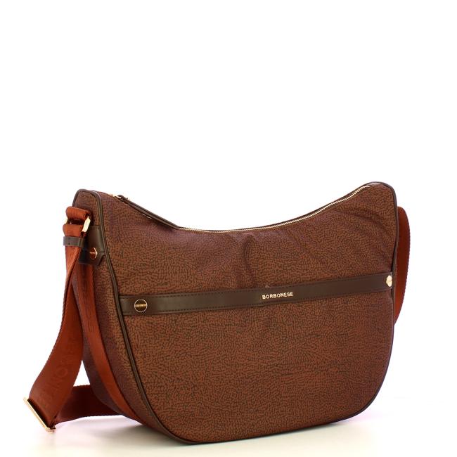 Borbonese Tracolla Luna Bag Medium Terracotta - 2