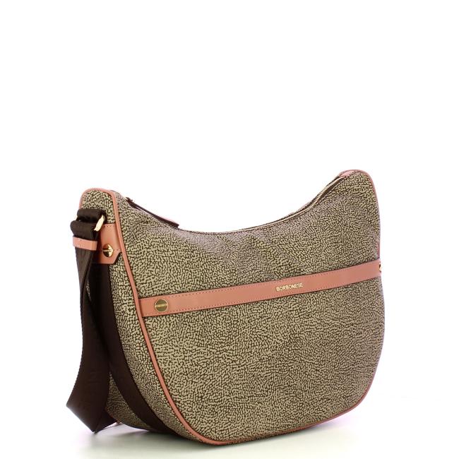 Borbonese Tracolla Luna Bag Medium OP Naturale Cipria - 2