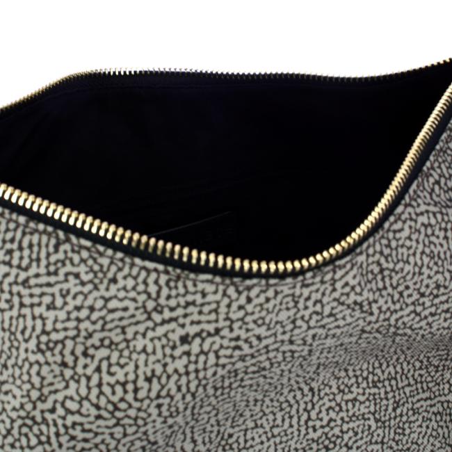 Borbonese Hobo Bag Medium OP Naturale Nero - 4