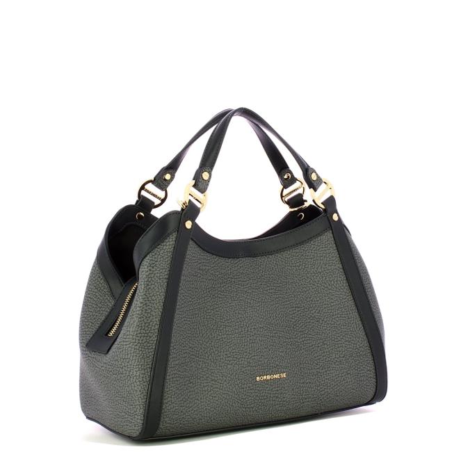 Borbonese Bauletto Medium Ardesia - 2