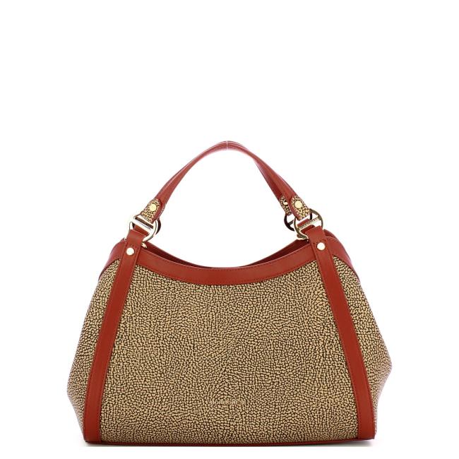 Borbonese Bauletto Medium OP Naturale Cuoio - 1