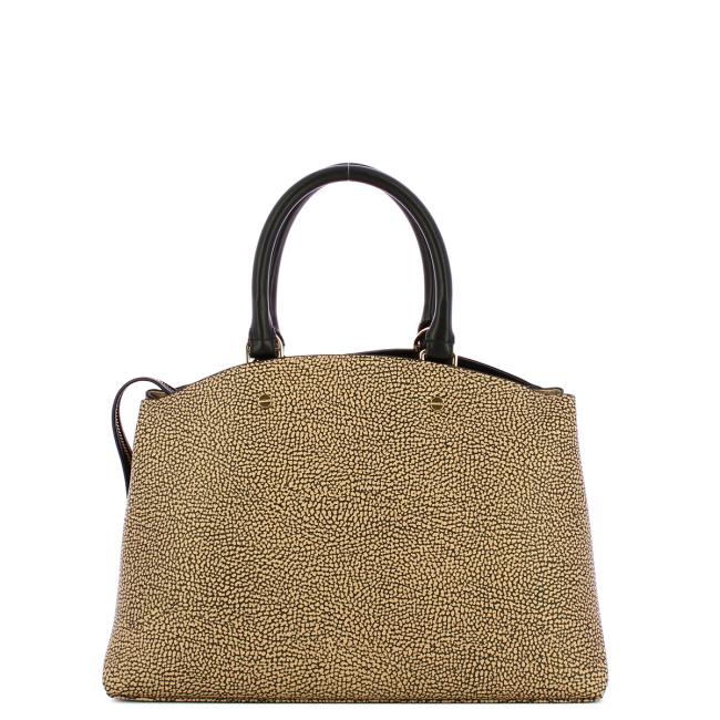 Borbonese Borsa a mano Medium OP Naturale Nero - 3