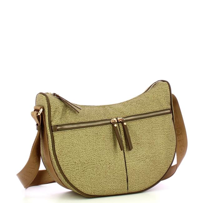Borbonese Tracolla Luna Bag Middle Verde Olio - 2