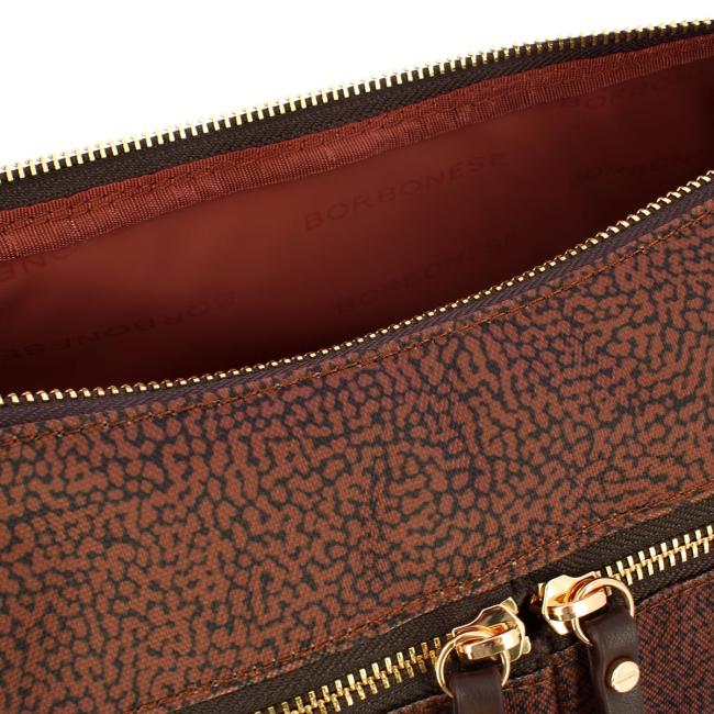 Borbonese Tracolla Luna Bag Middle Terracotta - 5