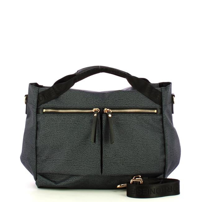Borbonese Bauletto Medium Nero - 4