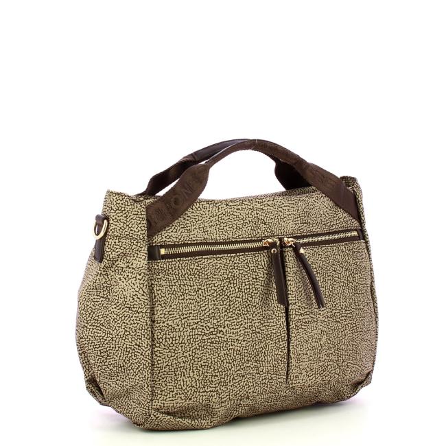 Borbonese Bauletto Medium OP Naturale Testa Moro - 2
