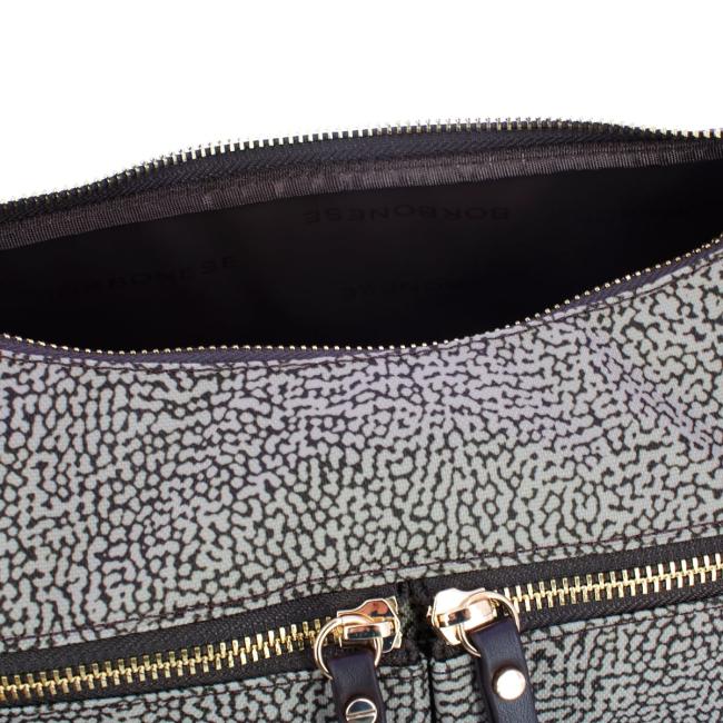 Borbonese Tracolla Luna Bag Small OP Naturale Testa Moro - 5
