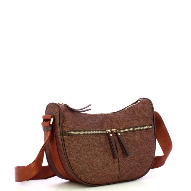 Borbonese Tracolla Luna Bag Small Terracotta - 2