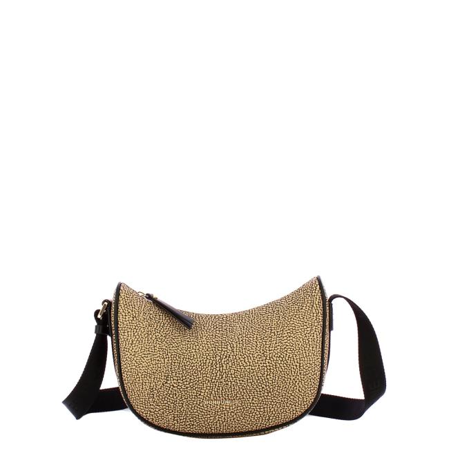 Borbonese Tracollina Luna Bag Mini OP Naturale Nero - 1