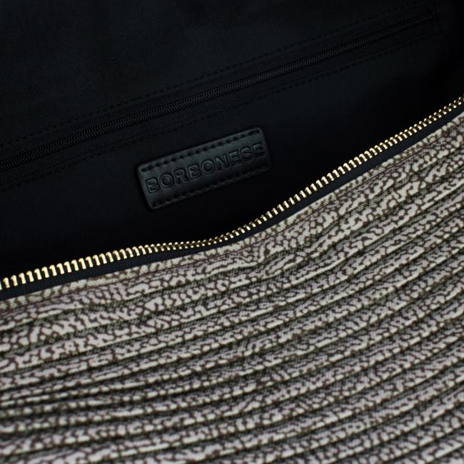 Borbonese Borsa a spalla Hobo Medium OP Naturale - 4
