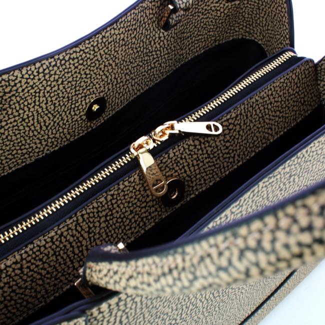 Borbonese Borsa a mano Medium OP Naturale Nero - 4