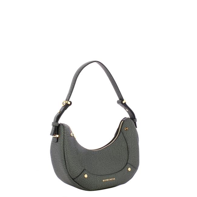 Borbonese Borsa Hobo Small Ardesia - 2
