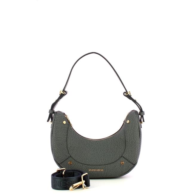 Borbonese Borsa Hobo Small Ardesia - 4