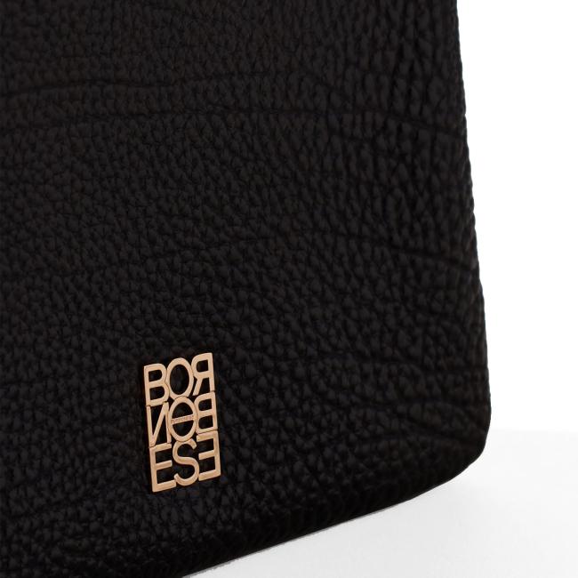 Borbonese Tracollina Mini Bag in pelle Nero - 4