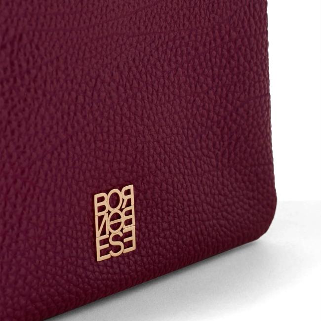 Borbonese Tracollina Mini Bag in pelle Amarone - 4