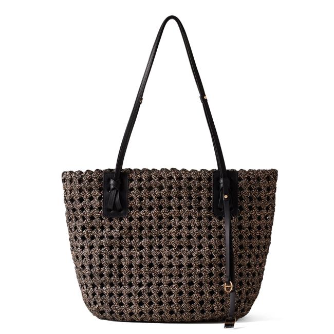 Borbonese Borsa shopping La Nido OP Naturale Nero - 1
