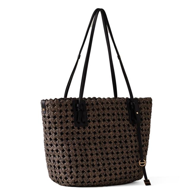 Borbonese Borsa shopping La Nido OP Naturale Nero - 2