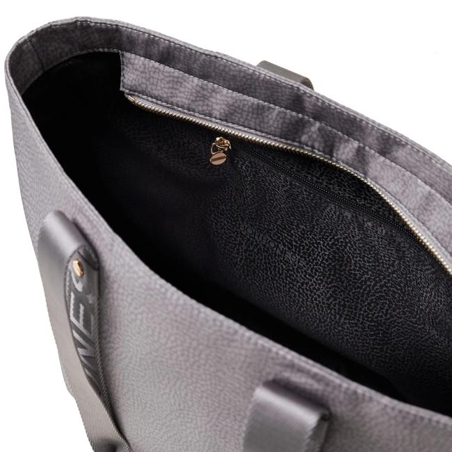 Borbonese Shopper Eco Line Medium Cloud - 4