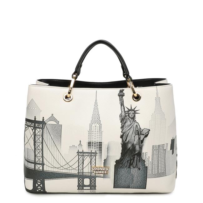 Braccialini Borsa a mano Grande Cartoline Bugs Bunny - 3