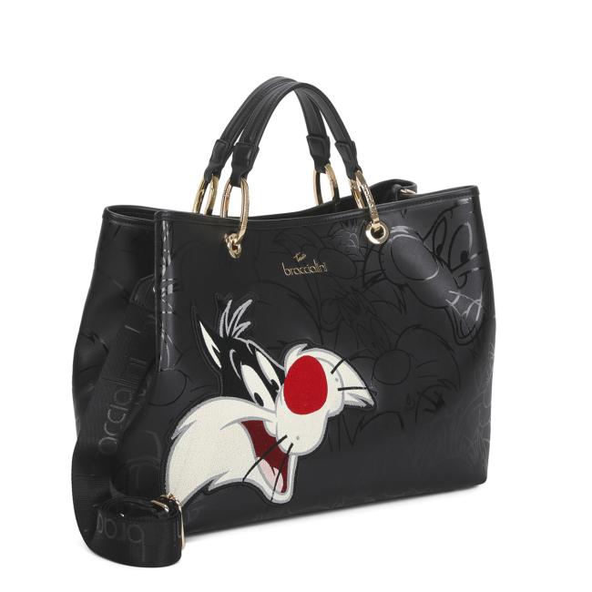 Braccialini Borsa a mano Beth Grande Gatto Silvestro - 2