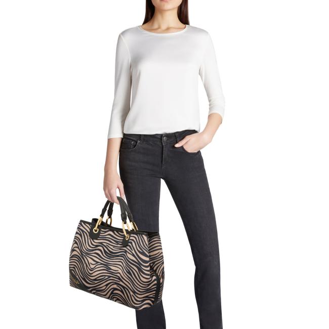 Braccialini Borsa a mano Beth Animalier Grande Zebra - 5