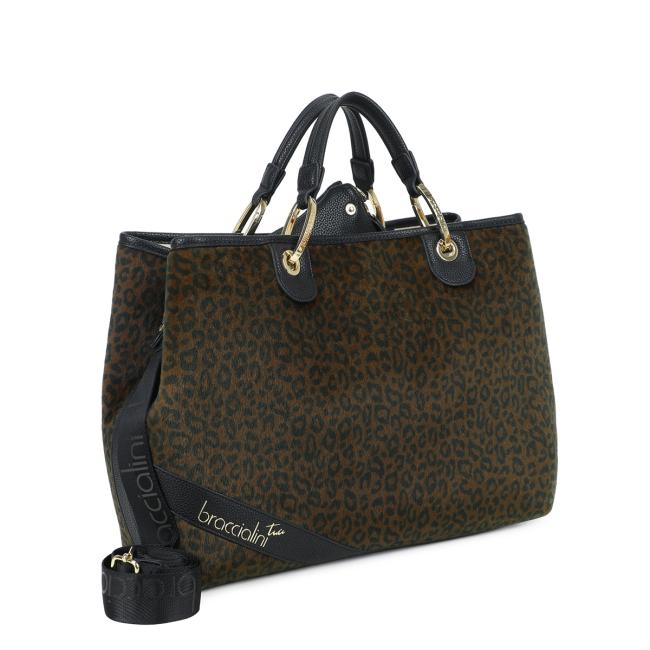 Braccialini Borsa a mano Beth Animalier Grande Leopard - 2