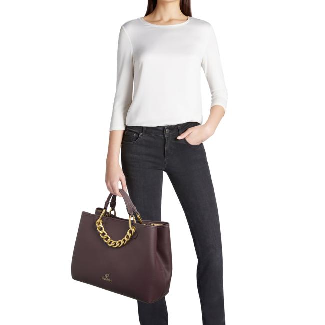 Braccialini Borsa a mano Beth Jewels Grande Bordeaux - 4